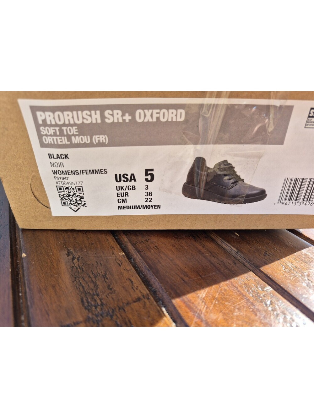 Cat Footwear Women's Prorush Sr+ Oxford Food Service Work Shoes Black Leather 5 - Picture 9 of 9